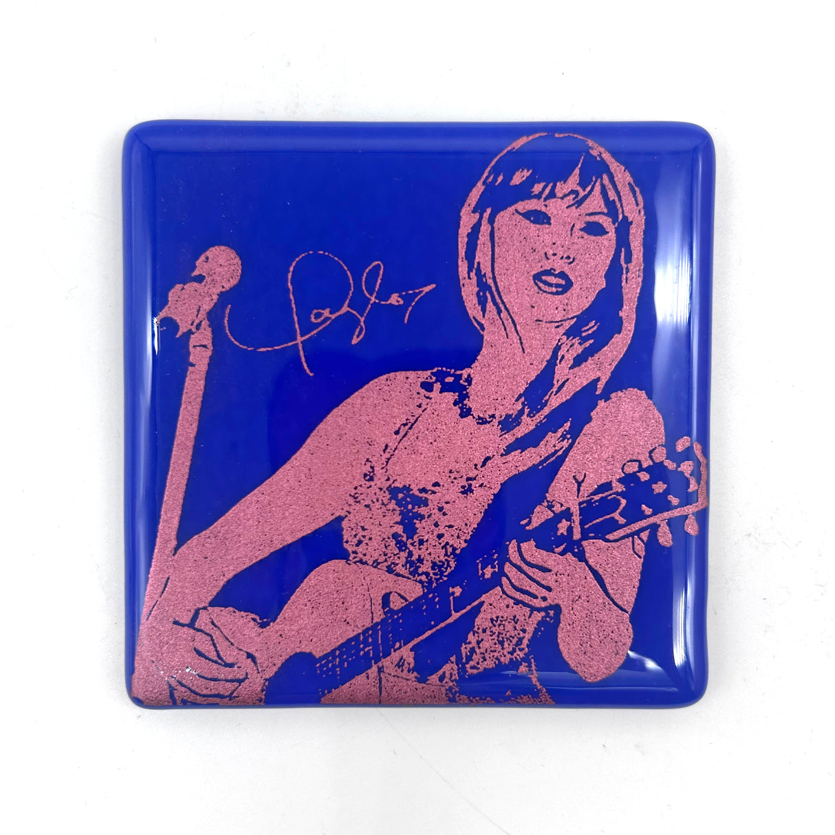 Taylor Swift Eras Handmade 4" Handmade Fused Glass Coaster