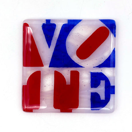 VOTE Fused Glass 4" Single Coaster