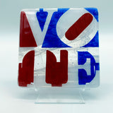 VOTE Fused Glass 4" Single Coaster