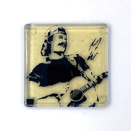 Morgan Wallen Handmade 4" Handmade Fused Glass Coaster