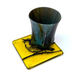 Birds | Warbler Fused Glass 4" Single Coaster