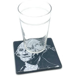 George Washington Handmade 4" Handmade Fused Glass Coaster
