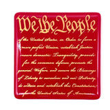 We The People Handmade 4" Handmade Fused Glass Coaster