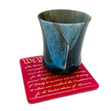 We The People Handmade 4" Handmade Fused Glass Coaster