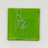 Lucky Crossed Fingers Single Coaster