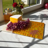 Honeybee 7x11" Fused Glass Cheese Plate