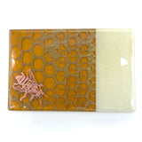 Honeybee 7x11" Fused Glass Cheese Plate