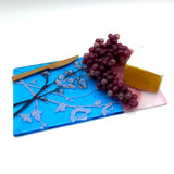 Cherry Blossom  7x11" Fused Glass Cheese Plate