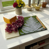 Fern Leaf  7x11" Fused Glass Cheese Plate