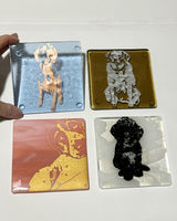 Custom Fused Glass 4" Coaster 4-pack (same design)