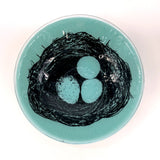 Bird's Nest Fused Glass Large 13" Serving Bowl | Made to order
