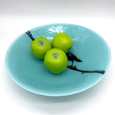 Crow Fused Glass Large 13" Serving Bowl | Made to order
