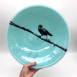 Crow Fused Glass Large 13" Serving Bowl | Made to order