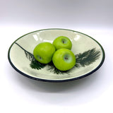 Pine Bough Fused Glass Large 13" Serving Bowl | Made to order