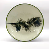 Pine Bough Fused Glass Large 13" Serving Bowl | Made to order