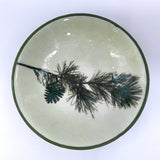 Pine Bough Fused Glass Large 13" Serving Bowl | Made to order