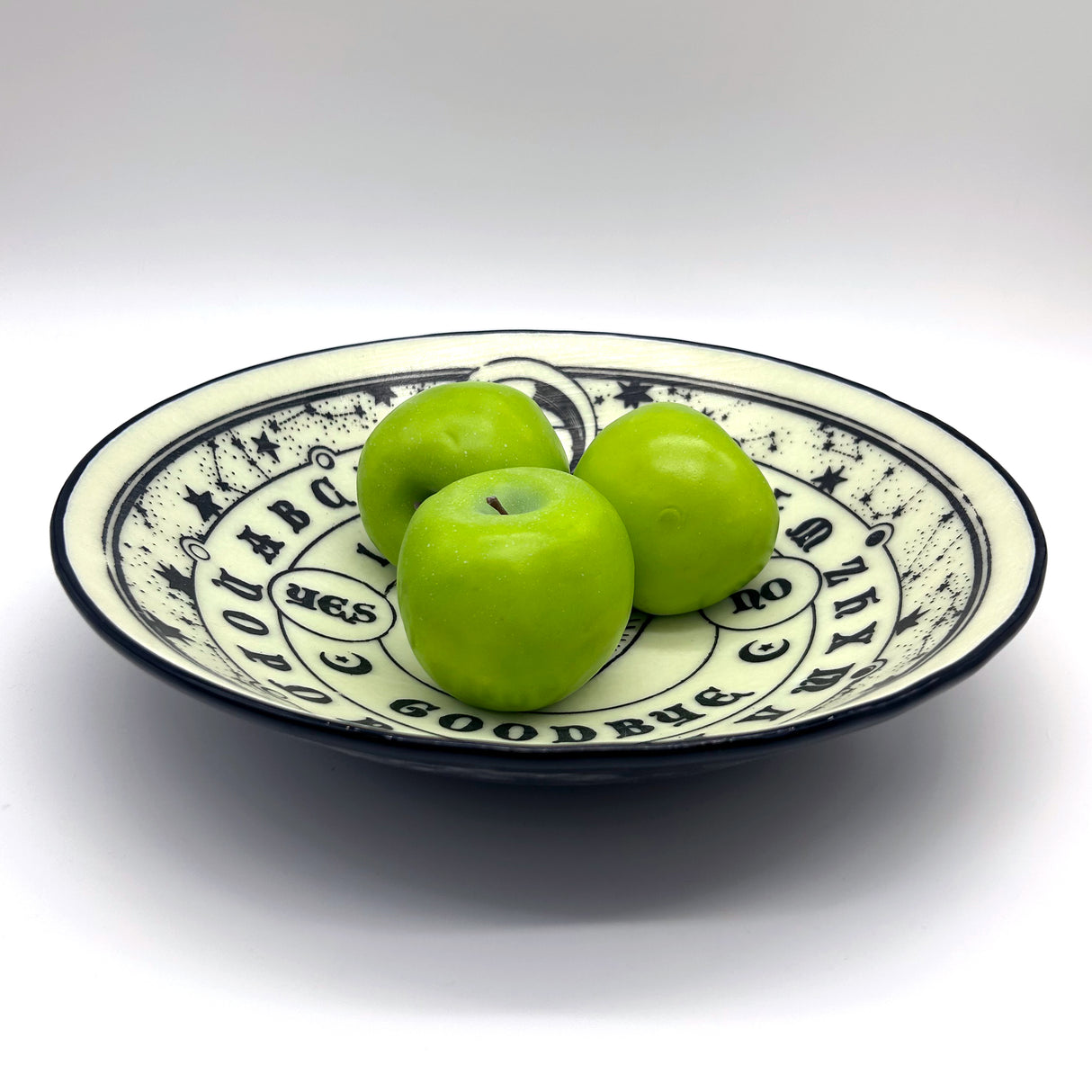 Witchy Ouija Board Fused Glass Large 13" Serving Bowl | Made to order