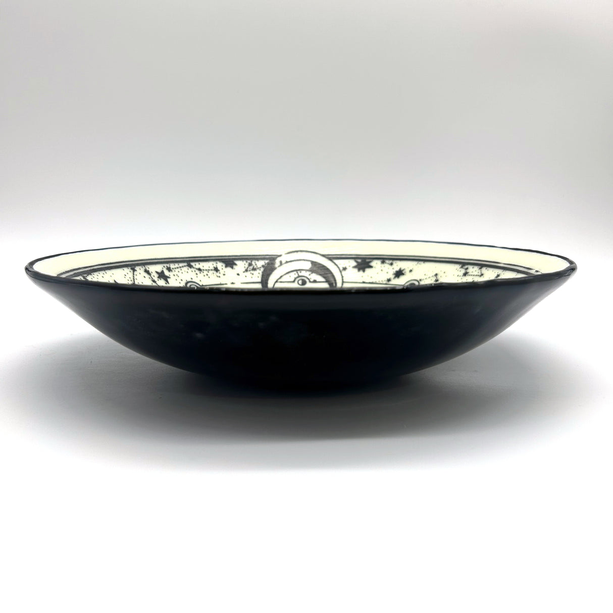 Witchy Ouija Board Fused Glass Large 13" Serving Bowl | Made to order