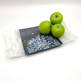 Dandelion 15" Long Fused Glass Serving Platter