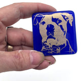 Bully Breed (Scout) Fused Glass 1.75" Handmade Magnet