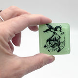 Sirena Mermaid Tattoo Fused Glass 1/75" Magnet