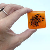 Tiger Tattoo Handmade Fused Glass 1.75" Magnet