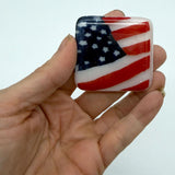 United States Flag Fused Glass 1.75" Handmade Magnet