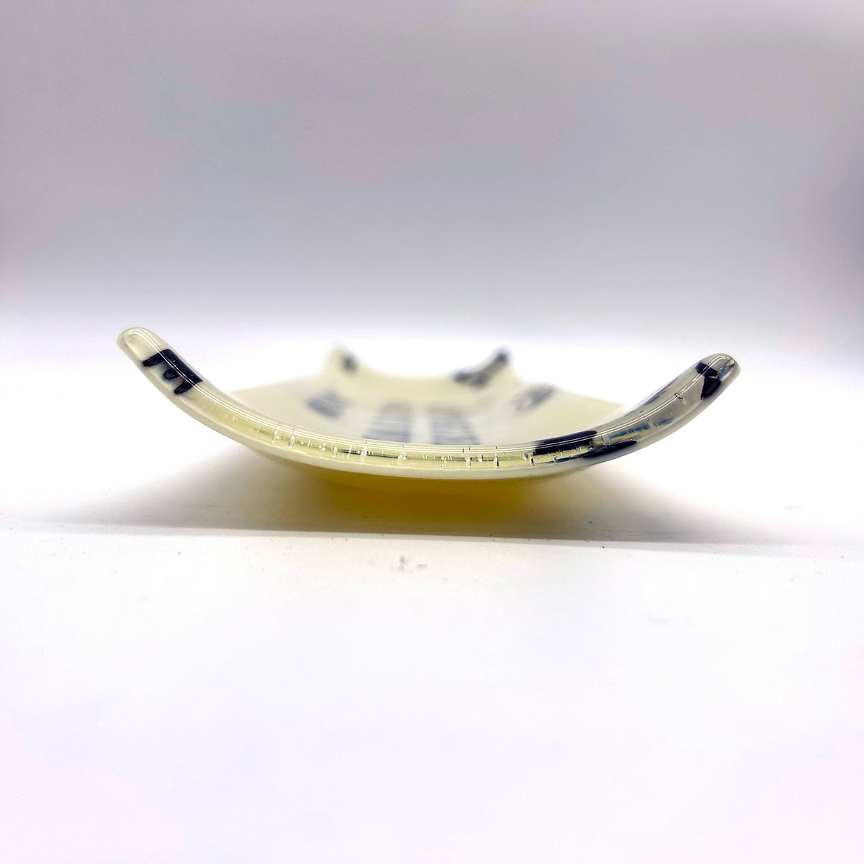 Honeybee 17" Fused Glass Channel Platter * Made to Order
