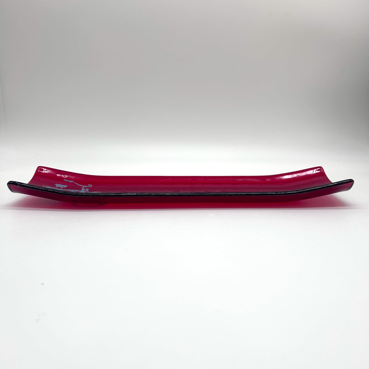 Bike 17" Fused Glass Channel Platter * Made to Order