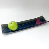 Cardinal 17" Fused Glass Channel Platter * Made to Order