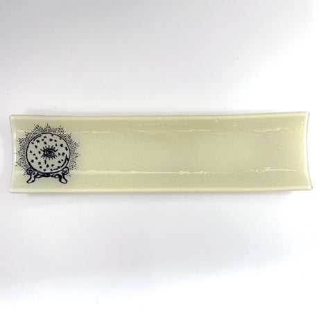 Crystal Ball 17" Fused Glass Channel Platter * Made to Order