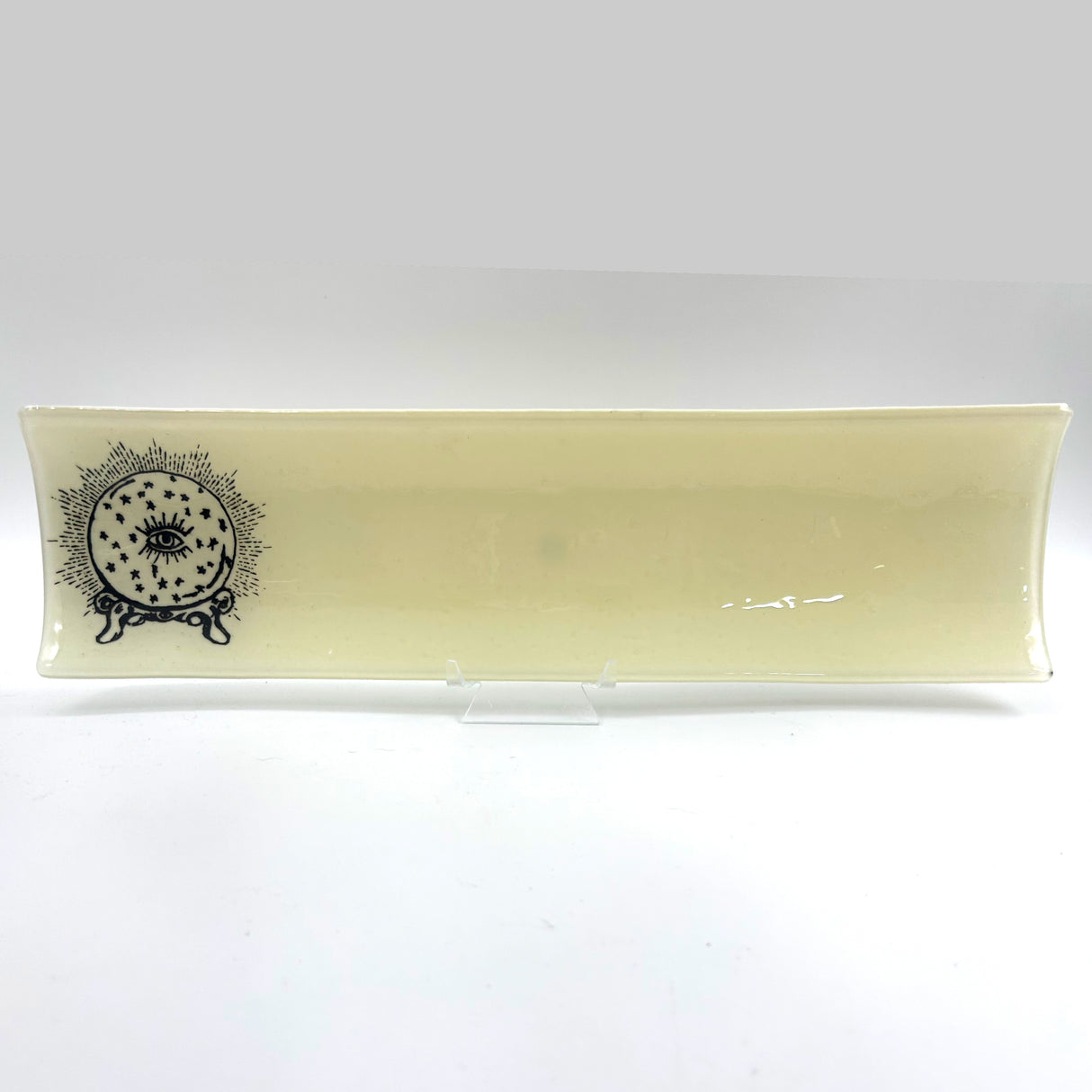 Crystal Ball 17" Fused Glass Channel Platter * Made to Order
