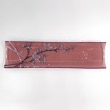 Cherry Blossom 17" Fused Glass Channel Platter * Made to Order