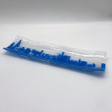 Chicago Skyline 17" Fused Glass Channel Platter * Made to Order