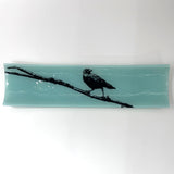 Crow17" Fused Glass Channel Platter * Made to Order