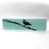 Crow17" Fused Glass Channel Platter * Made to Order