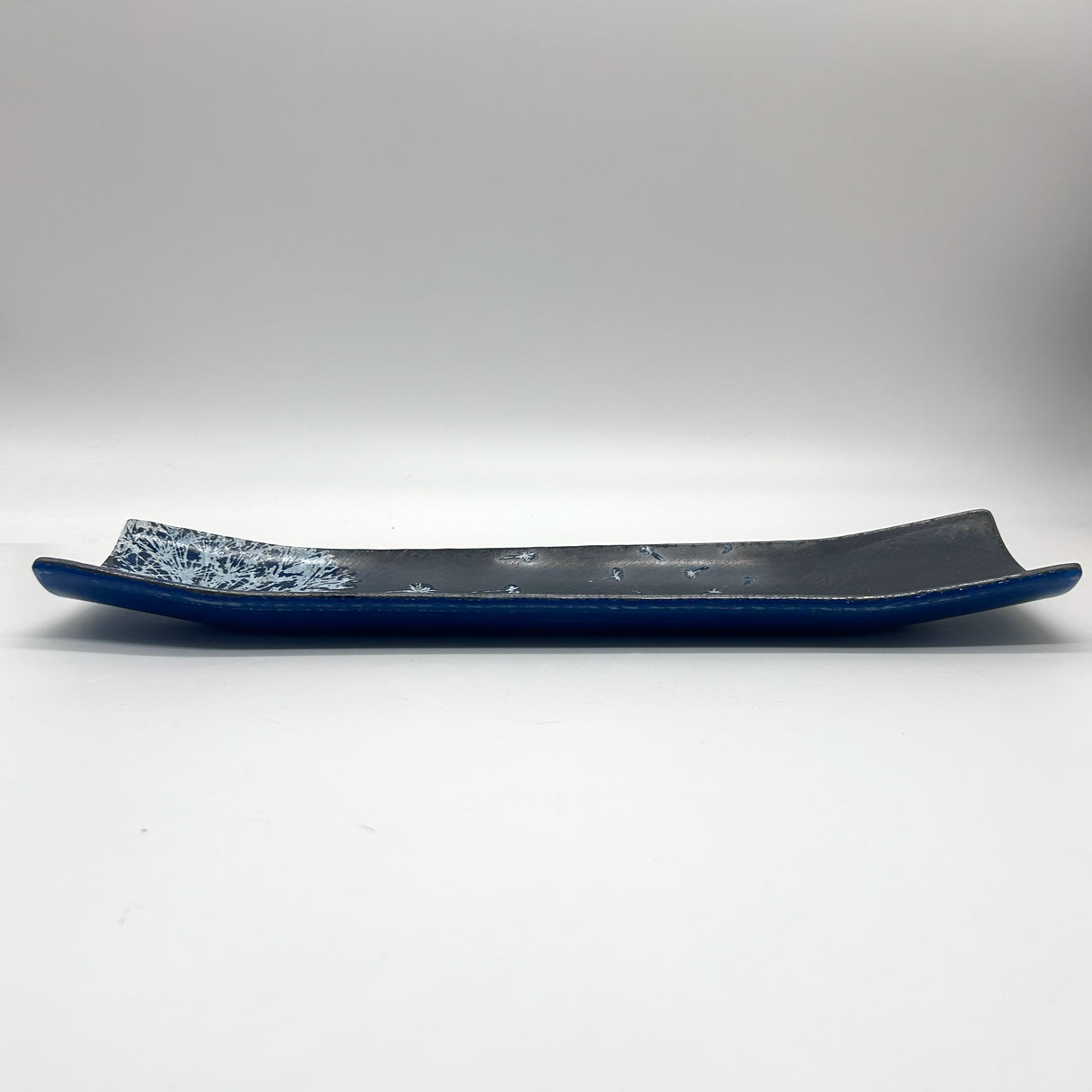 Dandelion 17" Fused Glass Channel Platter * Made to Order