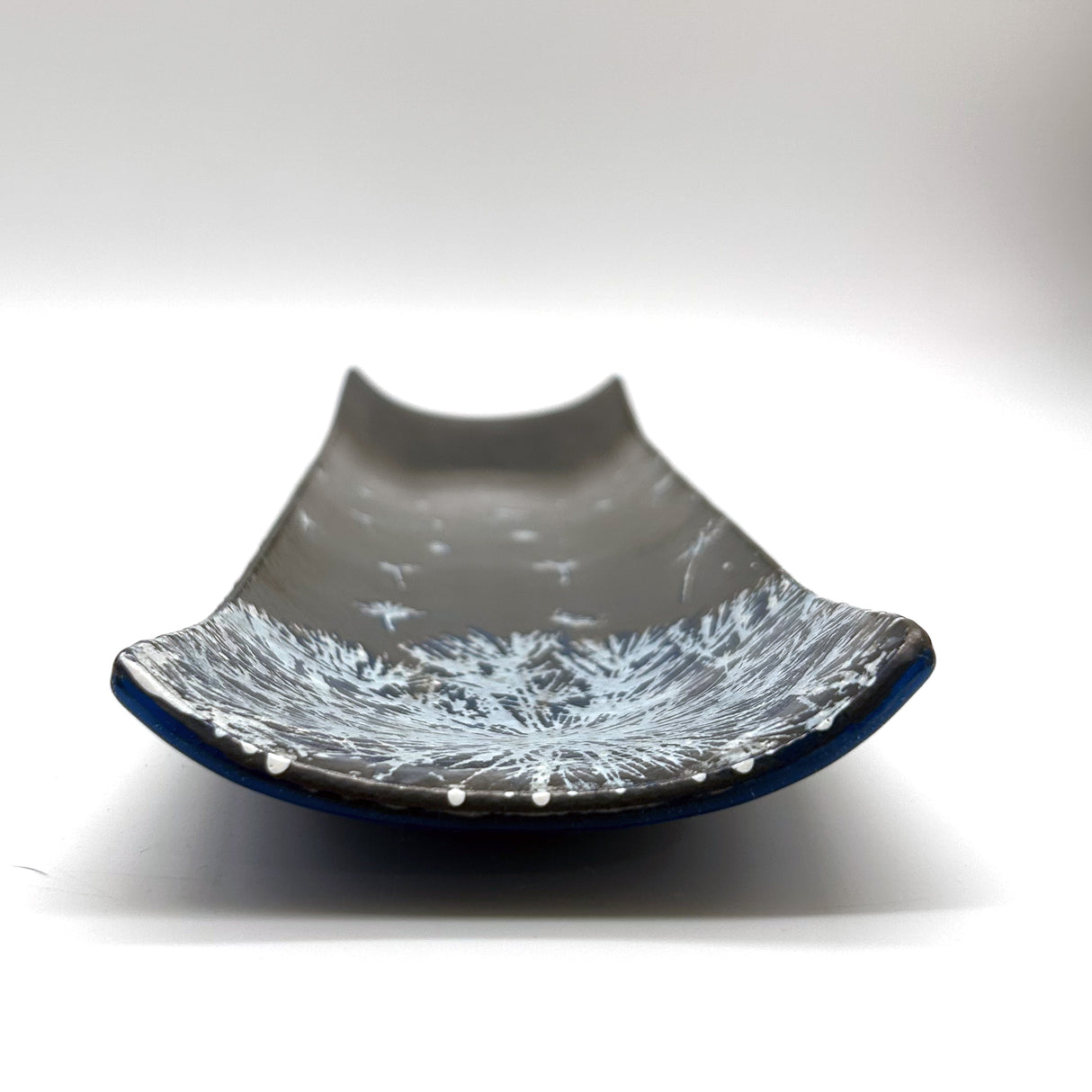 Dandelion 17" Fused Glass Channel Platter * Made to Order