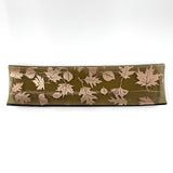 Falling Leaves Autumn 17" Fused Glass Channel Platter * Made to Order