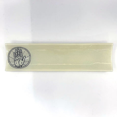 Palmistry 17" Fused Glass Channel Platter * Made to Order