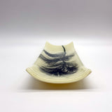 Pine Bough 17" Fused Glass Channel Platter * Made to Order