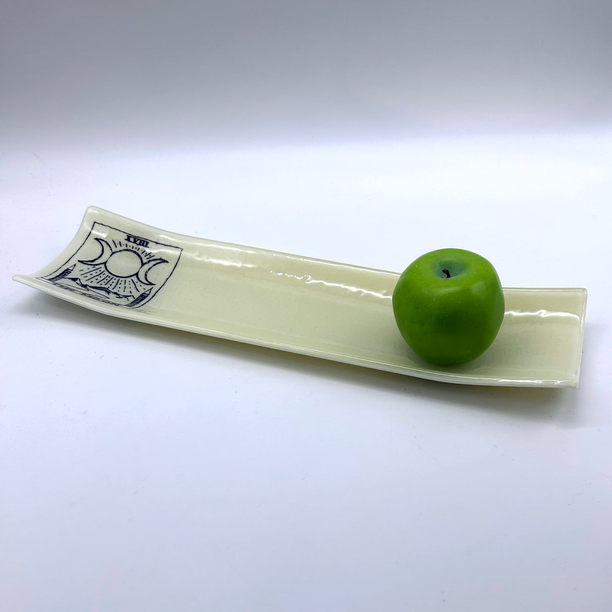 Tarot Card 17" Fused Glass Channel Platter * Made to Order