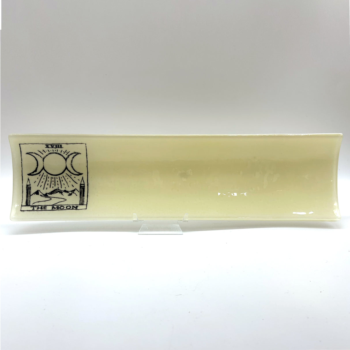 Tarot Card 17" Fused Glass Channel Platter * Made to Order