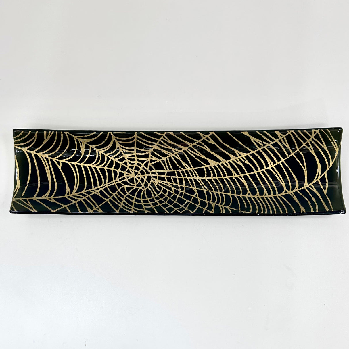 Mystical Web 17" Fused Glass Channel Platter * Made to Order
