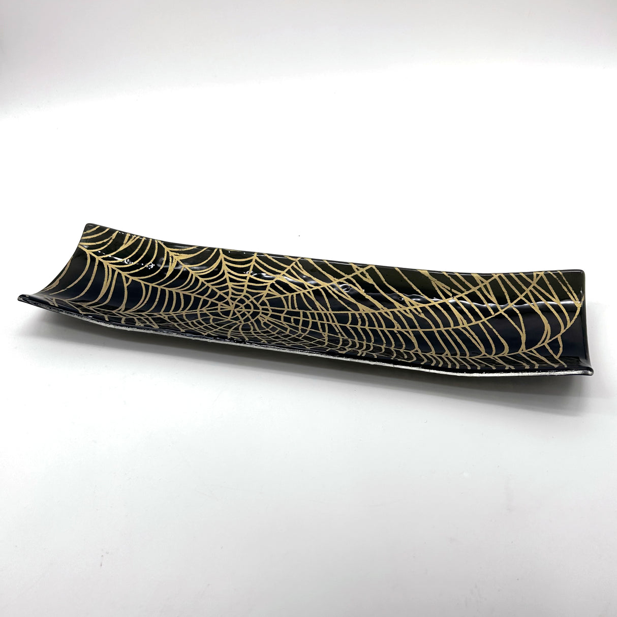 Mystical Web 17" Fused Glass Channel Platter * Made to Order