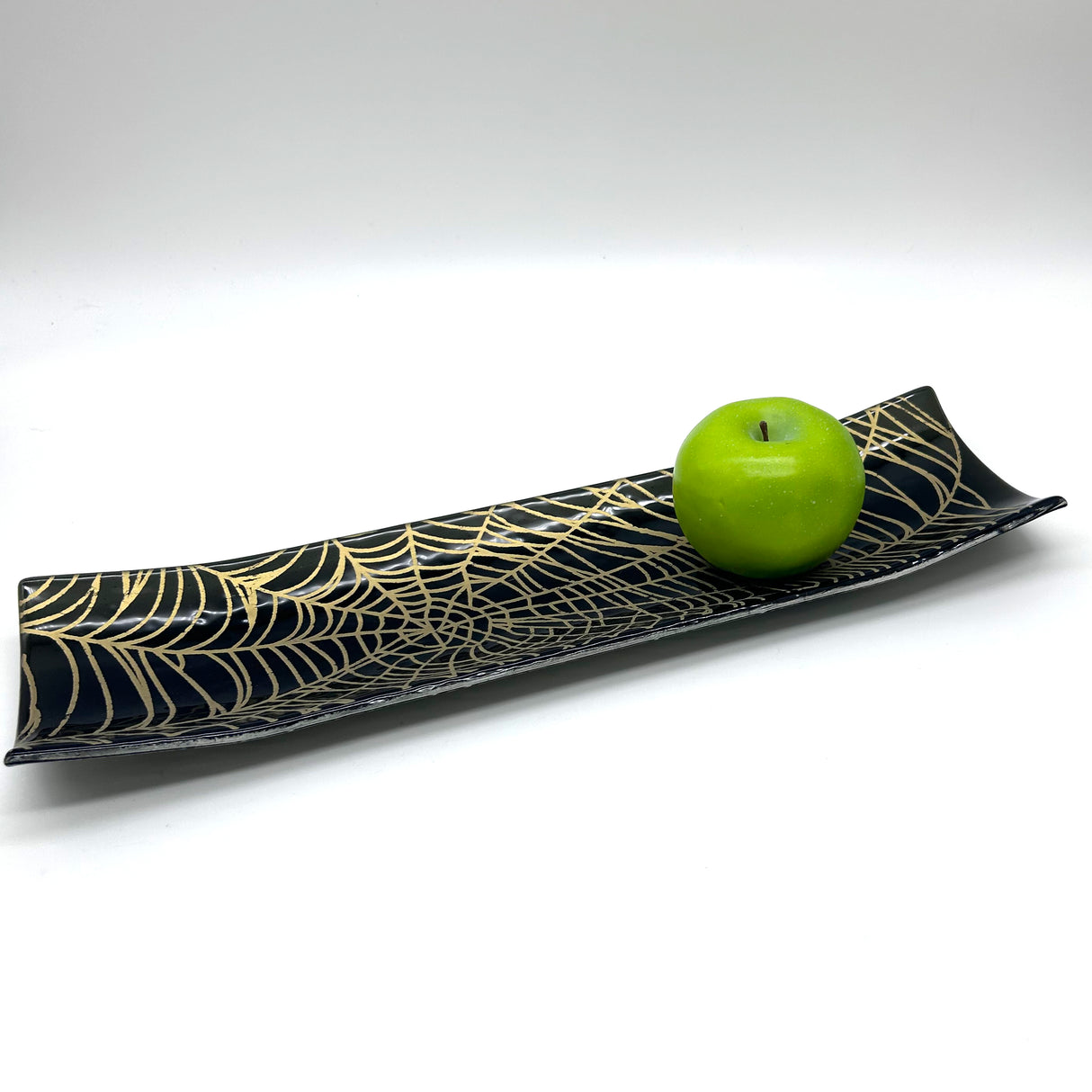 Mystical Web 17" Fused Glass Channel Platter * Made to Order