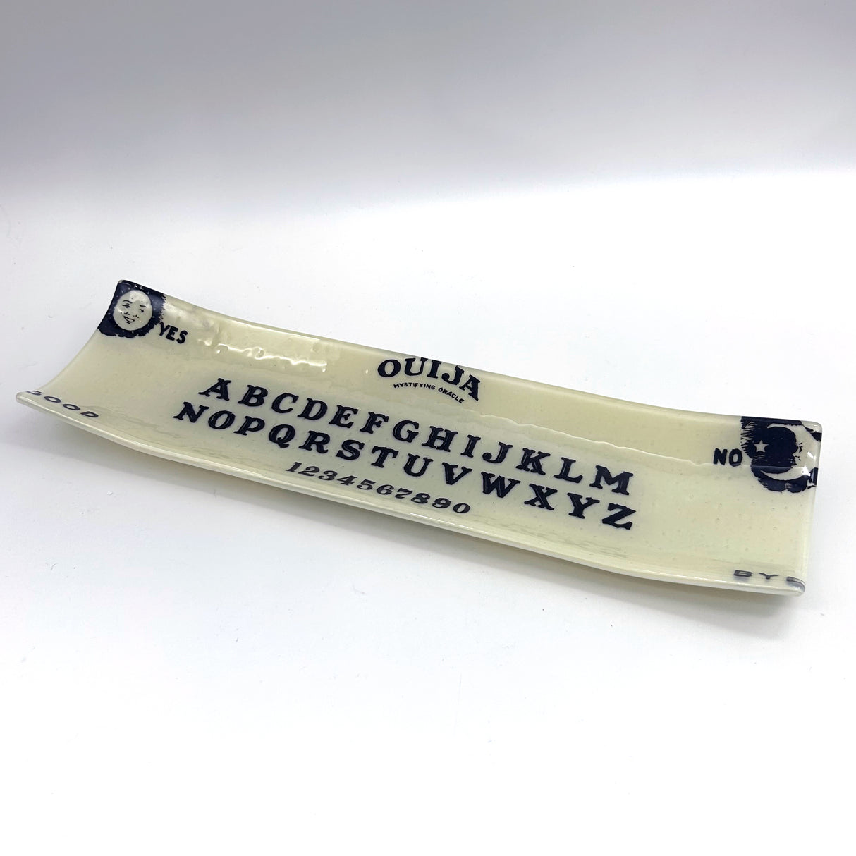 Witchy Ouija Board 17" Fused Glass Channel Platter * Made to Order
