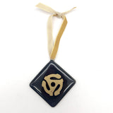 45 Record Adapter 2.25" Fused Glass Ornament