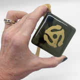45 Record Adapter 2.25" Fused Glass Ornament