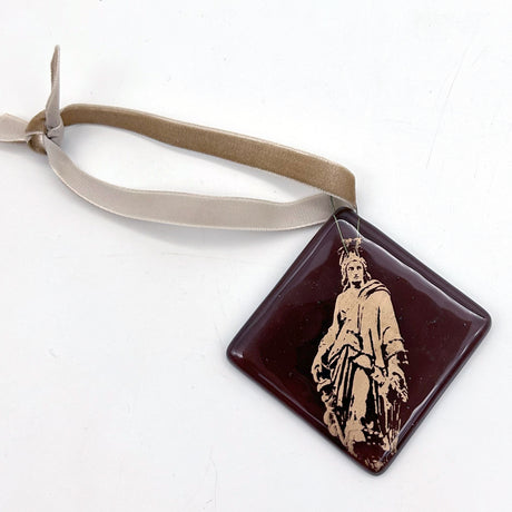 Washington DC Statue of Freedom Fused Glass 2.25" Ornament